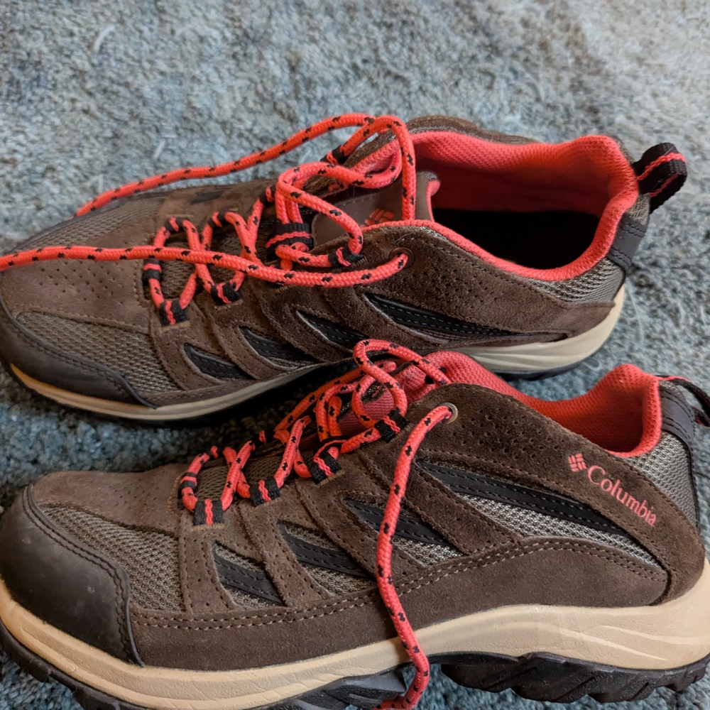 Columbia Men's Brown and Red Hiking Shoes